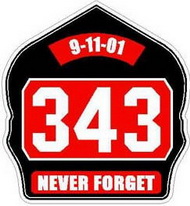 The number '343' signifies the number of Fire Fighters murdered at the WTC on 9-11-01